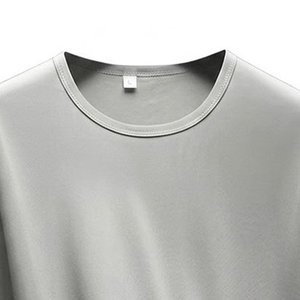 Nuevas camisetas de algodón personalizadas de manga tres cuartos con cuello en U para mujer, informales, de tela de malla, con lunares, lisas y cómodas. - Product Image 6