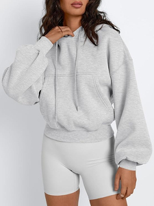 Sudadera con capucha Y2K para mujer, estilo urbano, de poliéster/algodón, felpa francesa, con estampado cruzado frontal, con cremallera, transpirable y ecológica para invierno - Product Image 2