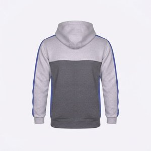 Nuevo Conjunto Deportivo Personalizado para Hombre, Color Gris Azulado, con Capucha, Cierre de Cremallera, Manga Larga, Informal, para Otoño, Transpirable, Material de Poliéster y Algodón - Product Image 4