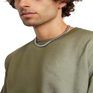 Suéter de Punto de Algodón para Hombre, Cuello Redondo, Corte Regular, Color Verde Oliva, Informal, Color Sólido, Ropa de Otoño, Nueva Moda - Product Image 3