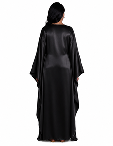 New ODM Customized Casual Soft Polyester Satin <b>Kaftan</b> Abaya for Women Breathable Anti-Wrinkle Modest Autumn Winter <b>Summer</b> Style - Product Image 4