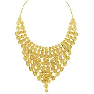 เครื่องประดับแฟชั่นขายส่ง ทอง 14K 18K 24K ชุบทองไมครอน ทองเหลืองหนา สร้อยคอสั้นสำหรับเจ้าสาว ชุดเครื่องประดับสไตล์ดูไบแบบดั้งเดิม - Product Image 5