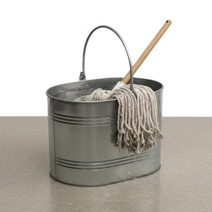 Cubo de limpieza hecho a mano de primera calidad, cubo de fregona galvanizado para el hogar, elegante, de diseño clásico y con estilo. - Product Image 5