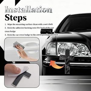 Emblema in Metallo a Forma di Croce di Gesù per Auto, Adesivi Decorativi Personalizzati con Bandiera Americana, Distintivi per Auto - Product Image 2