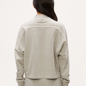 Women <b>Mock</b> <b>Neck</b> Full Sleeve <b>Top</b> Slim Fit Stretch Casual Wear Autumn Winter T-Shirt - Product Image 4