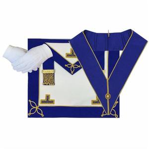 Tablier maçonnique en cuir brodé à la main de haute qualité, style vintage, avec perles, résistant à l'eau, vente en gros - Product Image 1