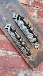 Ensemble de poignées de portail en fer forgé à la main avec finition peinte ; facile à assembler, adapté aux accessoires de portail. - Product Image 3