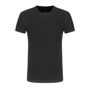 Casual <b>Mens</b> Merino Wool Short Sleeve Solid Color Crew Neck Jersey T <b>Shirt</b> Silk Screen Printed - Product Image 1