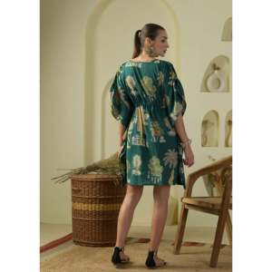Vestido Kaftan Emerald Palm, Traje de Baño, Ropa de Playa - Product Image 2