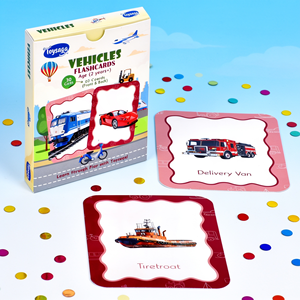 Tarjetas de Memoria Flash de Vehículos Toysaga, 30 Piezas para Niños de 2 Años o Más, Tarjetas Educativas con 60 Palabras de Vocabulario - Product Image 6