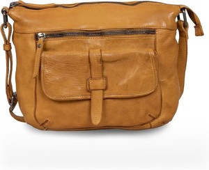 Bolso Bandolera de Cuero Genuino para Mujer, Estilo Clásico, Cierre de Cremallera, Color Bronceado, Uso Diario, Correa Única, Alta Demanda - Product Image 3
