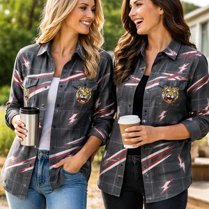 Chemises en flanelle sur mesure pour femmes - Commandes en gros, options de marque privée OEM, fournisseur direct d'usine - Product Image 6