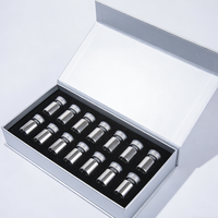 Boîte d'emballage rigide personnalisable en carton gris de luxe pour produits de soin de la peau, y compris pour flacons, ampoules et sérums, destinée à la beauté médicale.