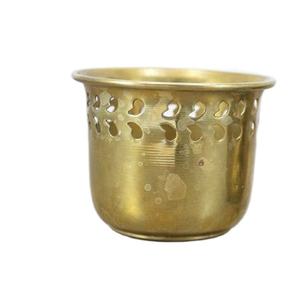 unique candle jar Gold Metal Brass Cast Votive Holder Stylish <b>Small</b> <b>Tree</b> <b>Christmas</b> Table Decor Lantern Wax Candle Jar for Home - Product Image 4