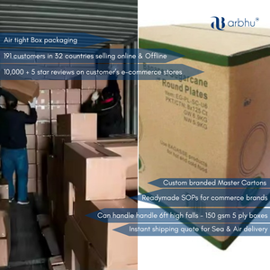 Plateau en bagasse de canne à sucre, écologique, biodégradable, compostable, réutilisable, jetable, vaisselle de luxe pour les fêtes - Product Image 6