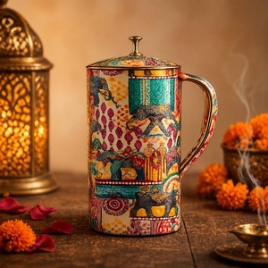 Service de table en cuivre, ensemble de cuisine en cuivre, carafe décorative en cuivre, article cadeau en cuivre, cadeau de mariage en cuivre, cadeau d'entreprise en cuivre - Product Image 3