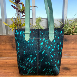 กระเป๋าโท้ทผู้หญิงทำจากหนังโลหะรีไซเคิลกระเป๋าหนังหรูหราดีไซน์ใหม่กระเป๋าถือหนังสีสันสดใส - Product Image 4