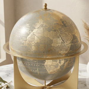 ARTISTIC CRAFTS Globo Terráqueo Moderno de Escritorio con Base de Hierro |   Globo Terráqueo Giratorio de Plástico para Decoración de Escritorio de Oficina, Mesa de Estudio y Fines Educativos - Product Image 3