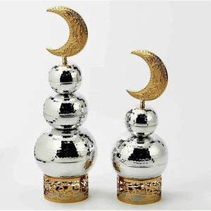 Bol à dattes et fruits secs à 3 niveaux, style minaret doré Ramadan, cadeaux de pendaison de crémaillère - Product Image 4