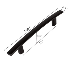 Manijas Modernas para Puertas y Ventanas de 7.5 Pulgadas con Acabado Negro Mate para Gabinetes de Cocina, Muebles de Baño, Cajones, Dormitorios, Villas y Hoteles - Product Image 3