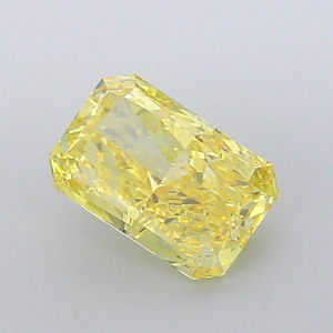 Diamant de laboratoire cultivé, taille Radiant, 4,00 carats, jaune vif fantaisie, VS1, pour la fabrication sur mesure de joaillerie fine, collection Legacy - Product Image 2