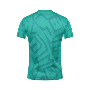 Custom Printed O Neck Gradient Pattern Quick Dry Breathable Eco Friendly Regular Fit <b>Half</b> Sleeve Casual Gym Men's <b>Shirts</b> - Product Image 6