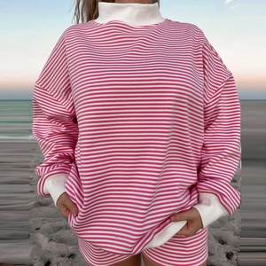 Sudadera de Cuello Alto para Mujer, Superventas, Transpirable, Hombros Caídos, Mangas Largas, 100% Algodón, Estilo Casual - Product Image 1