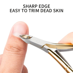 Juego de Tijeras para Piel Muerta de Acero Inoxidable, Cortaúñas, Empujador de Cutículas, Removedor de Uñas y Gel, Kit de Manicura Profesional - Product Image 4
