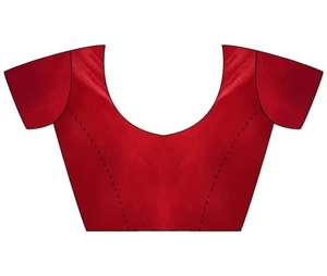 KV Satin <b>Red</b> Embellished Designer <b>Saree</b> With Unstitched Blouse - Product Image 4