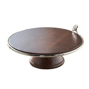 Bandeja para Pastel de Chocolate Plateada de Primera Calidad con Soporte, Diseño Moderno, Bandeja para Postres, Soporte para Servir Té y Café - Product Image 2