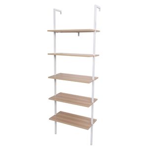 Libreria a Scala Moderna Industriale a 5 Ripiani in Legno con Struttura in Metallo - Product Image 2