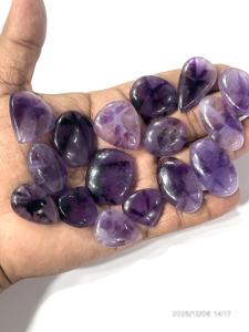 Cabochons de quartz améthyste étoilée naturelle, pierres précieuses en vrac, formes et tailles variées, environ 20 à 30 mm - Product Image 4