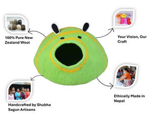 Cama para Gatos de Fieltro de Lana Gris Premium, Diseño Ovalado, Simple, Ecológica, Hecha a Mano, Acogedora, para Invierno y Primavera - Product Image 5