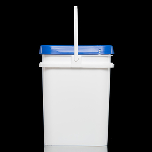 Seau en plastique carré de 15 L de qualité alimentaire avec couvercle pour sauces, condiments, emballage de restauration - Product Image 2
