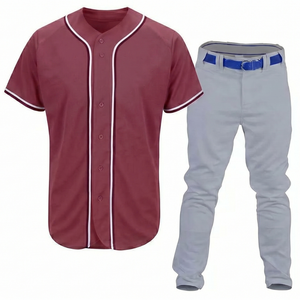 Ensemble uniforme de baseball pour hommes et jeunes – Maillot et pantalon en polyester respirant de qualité supérieure, légers et anti-humidité - Product Image 3