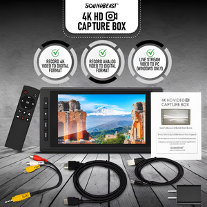 4K HDMI Live Streaming Video <b>Capture</b> <b>Card</b> with 1080P 60FPS Audio Video Recording for Gaming, DSLR Camera, and Camcorder - Product Image 3