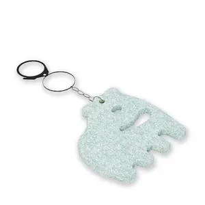 可爱动物园动物设计钥匙圈黑熊设计生日礼品袋吊坠人物钥匙扣回收材料