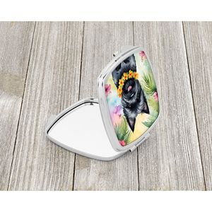 Cairn Terrier Luau Miroir de maquillage compact pliant pour femmes Miroir de poche décoratif de voyage Idées cadeaux pour filles - Product Image 2