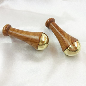 Varita Kansa de Madera de la Mejor Calidad al por Mayor con Ágata Pulida, Herramienta Ayurvédica para Masaje Facial y Corporal, Artesanía - Product Image 2