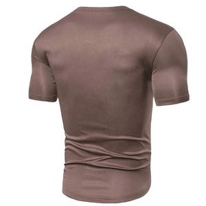 Ropa de gimnasio de gran tamaño para hombre, camiseta con logotipo personalizado para culturismo y gimnasio, Color sólido, cuello en V, venta al por mayor - Product Image 6
