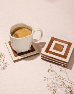 Handmade Square Resin & Wood Modern Design <b>Mats</b> & Pads 350mm Diameter for Coffee Table and Kitchen Decor Gift - Product Image 5