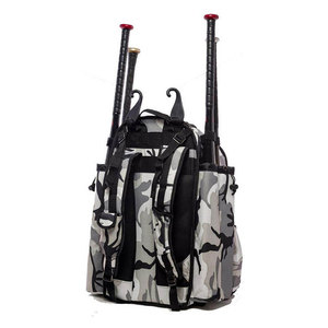 Mochila de béisbol de camuflaje con soporte para bate, para juegos de béisbol y sóftbol, diseño ligero de tela, cierre de cremallera, bolsas de béisbol - Product Image 4