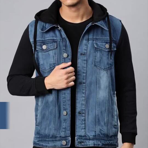 OEM <b>Mens</b> Denim Jean <b>Jacket</b> Casual Outwear Fall <b>Jacket</b> Denim Button up Coat Oversize Denim <b>Jacket</b> for <b>Men</b> acidwash fashion casual - Product Image 2