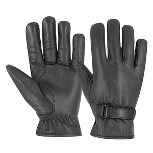 Guantes de conductor negros y azules de vaca de alta calidad, guantes protectores de manos mecánicos de construcción para trabajo de seguridad para hombres - Product Image 4
