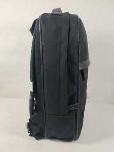 Black Polyester Laptop <b>Backpack</b> with Front Zipper Pocket, <b>Lightweight</b> Business Travel <b>Backpack</b>, Minimalist Casual School Bag - Product Image 3