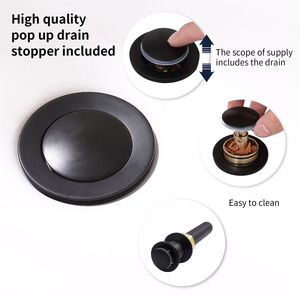Rubinetto per lavabo nero opaco a 2 maniglie con rotazione a 360° e scarico a soffietto, interasse 6 pollici, rubinetto da 6 pollici per mobile bagno - Product Image 3