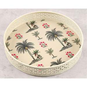 Plato de Madera con Impresión Esmaltada Premium, Plato Redondo de Madera de 12 Pulgadas para Servir, Vajilla Esmaltada Decorativa Personalizada para Restaurante y Hogar - Product Image 5