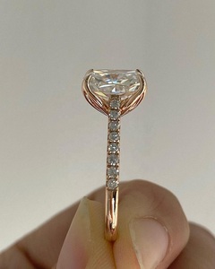 Luxury Fine VVS Moissanite Diamond Engagement <b>Ring</b> Premium Bridal Jewelry for Wedding Promise Anniversary and Elegant Style - Product Image 4
