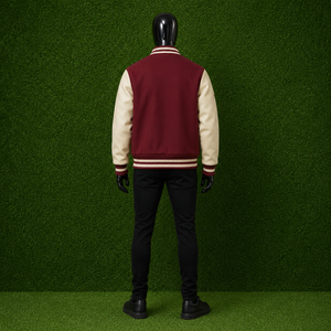 Veste de baseball vintage brodée avec logo personnalisé pour hommes et femmes, veste bomber de style universitaire, streetwear de haute qualité, manteaux de sport - Product Image 3