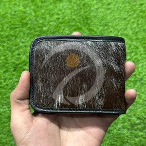 Portefeuille en cuir de vachette de qualité supérieure, fait main, fin, à double pli, porte-cartes, en cuir véritable de haute qualité - Product Image 1